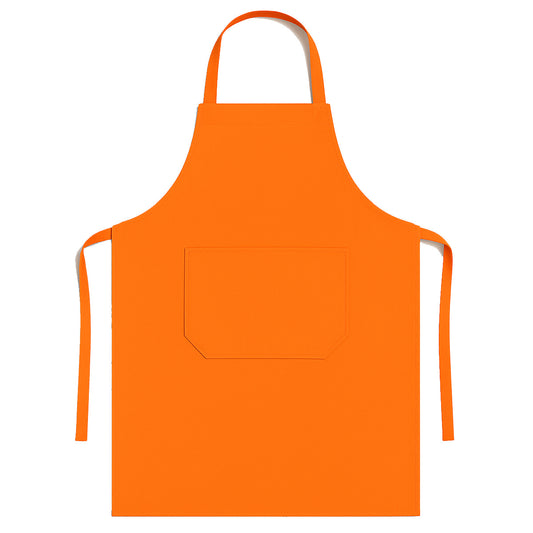 Oranje keukenschort met zak - duurzame horeca kwaliteit van katoen en polyester - Beterkatoen