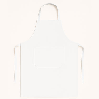 Witte keukenschort met zak - duurzame horeca kwaliteit van katoen en polyester - Beterkatoen