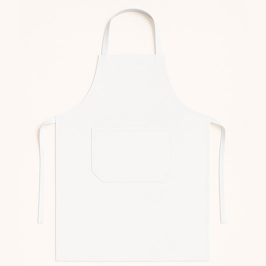 Witte keukenschort met zak - duurzame horeca kwaliteit van katoen en polyester - Beterkatoen