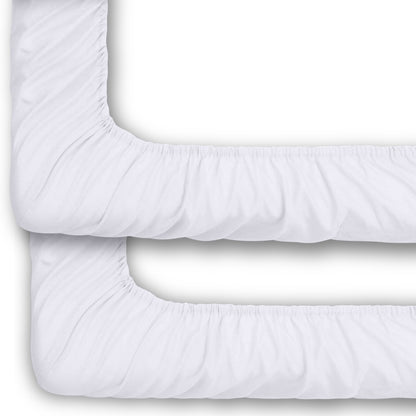 Kinderhoeslaken jersey 2-pack wit - set van twee zachte hoeslakens voor ledikant - Beterkatoen