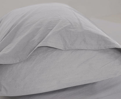 Grijze katoenen kussensloop 60x70 met flap - stijlvol en glad geweven voor de juiste pasvorm - Beterkatoen