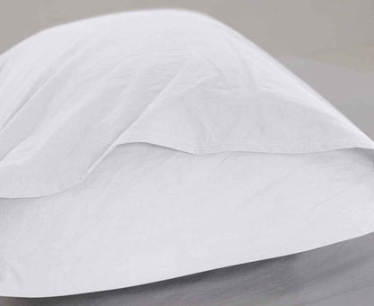 Witte katoenen kussensloop 60x70 met flap - stijlvol en glad geweven voor de juiste pasvorm - Beterkatoen