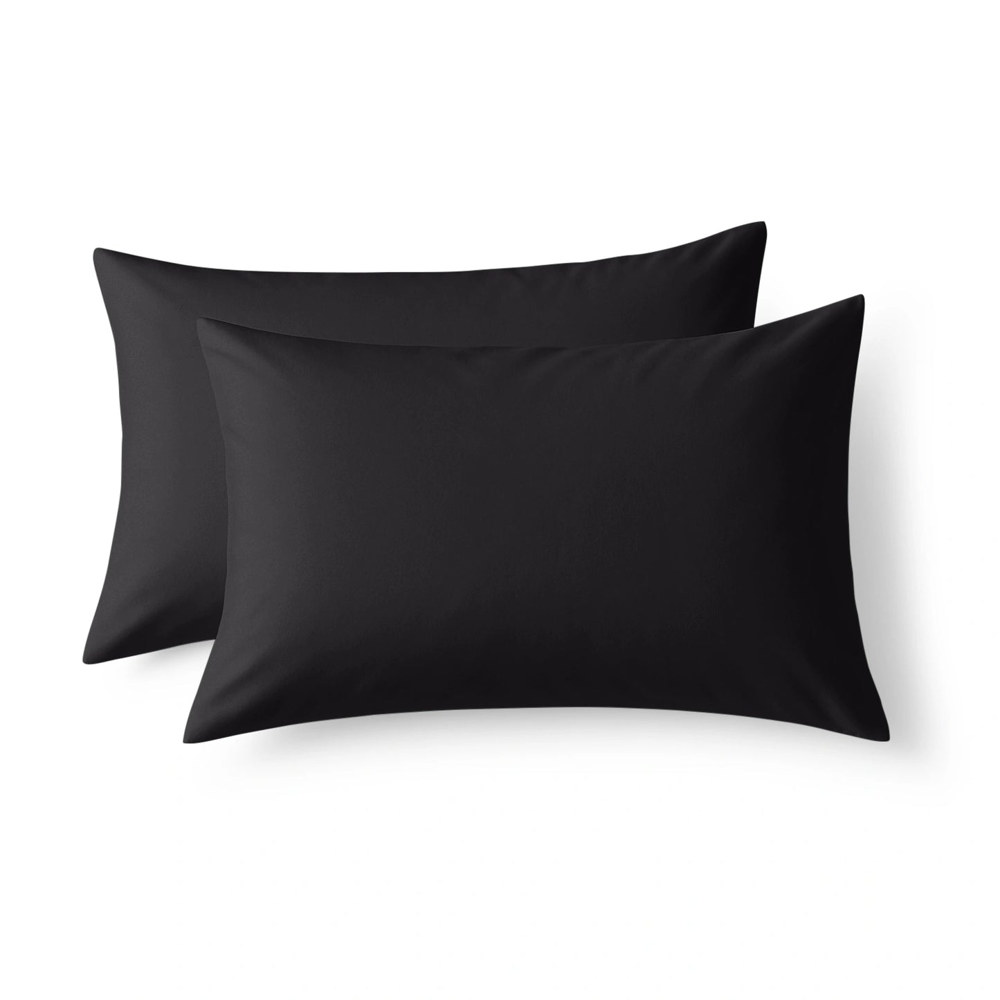 Kussenslopen 60x70 - Set van 2 - 100% Katoen - Zwart
