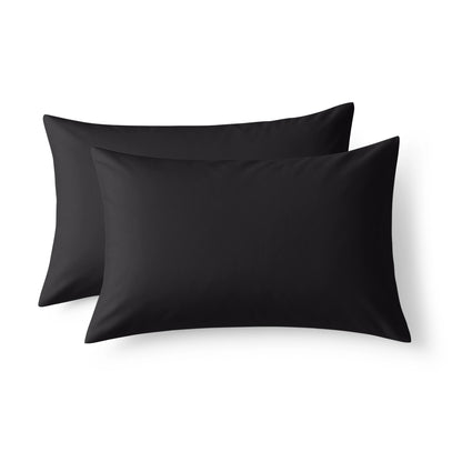Kussenslopen 60x70 - Set van 2 - 100% Katoen - Zwart
