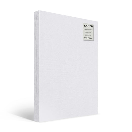2-persoons wit katoenen laken - glad geweven en duurzaam bedlinnen - Beterkatoen