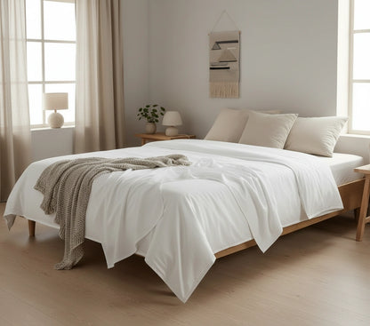 Laken Lits-Jumeaux Katoen 280x290 Wit