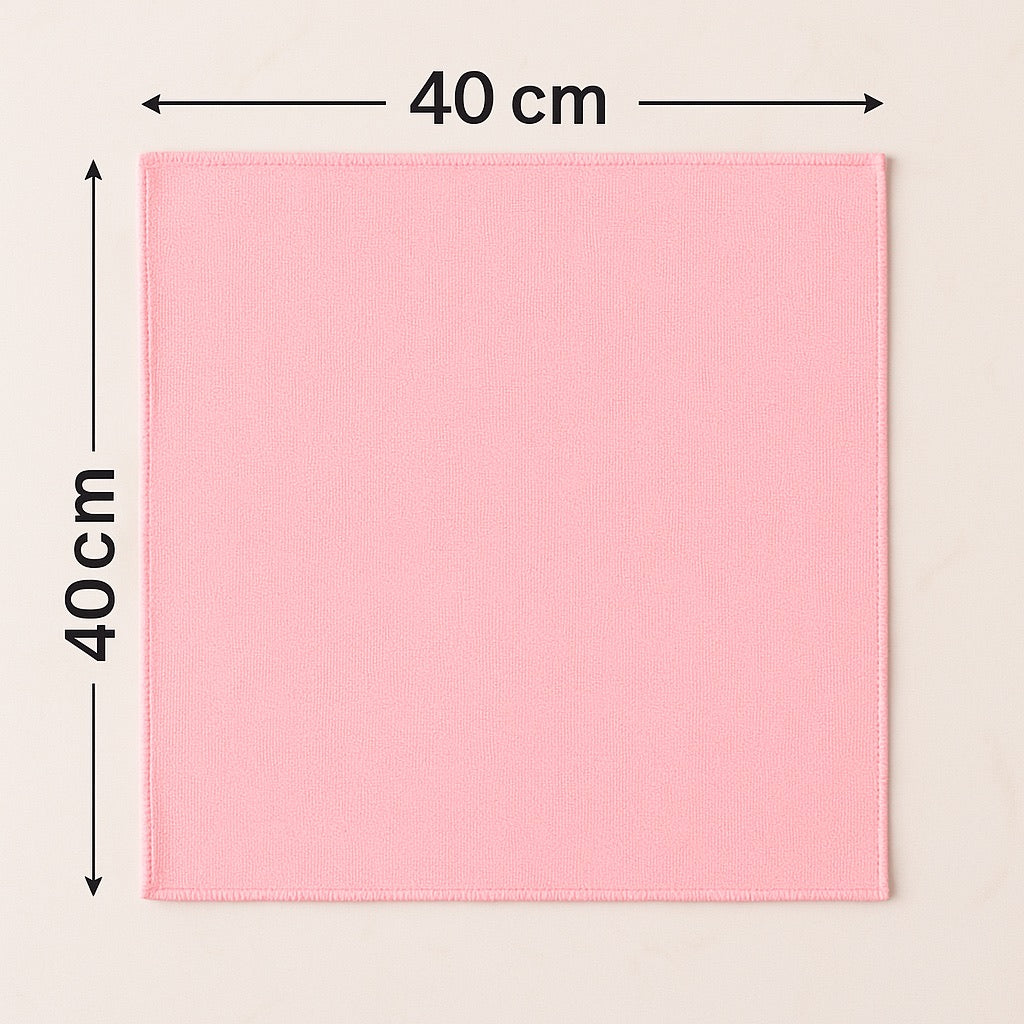Microvezeldoek 40x40 cm roze - handig formaat voor poetsen, polijsten en schoonmaken - Beterkatoen