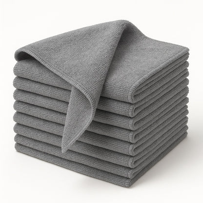 Dikke microvezeldoekjes 40x40 cm antraciet - absorberende badstof kwaliteit voor horeca en keuken - Beterkatoen