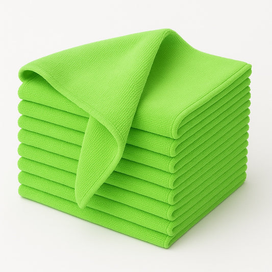 Dikke microvezeldoekjes 40x40 cm groen - absorberende badstof kwaliteit voor horeca en keuken - Beterkatoen
