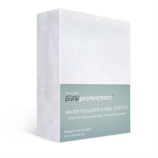 Flanellen molton hoeslaken 120x200 van zacht katoen - warme winterstof die ademend en comfortabel is - Beterkatoen