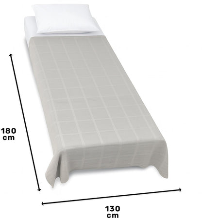 Afmetingen van katoenen plaid 130x180 grijs - perfect formaat voor bank of voeteneind - Beterkatoen