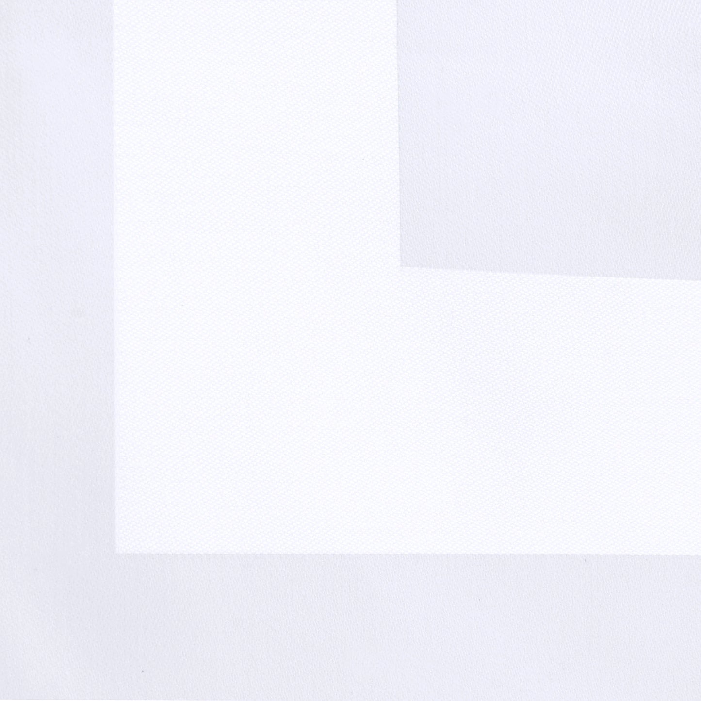 Tafelloper 55x140 cm - 100% Katoen - Damast met Satijnband - Wit