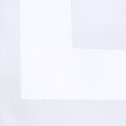 Tafelloper 55x140 cm - 100% Katoen - Damast met Satijnband - Wit