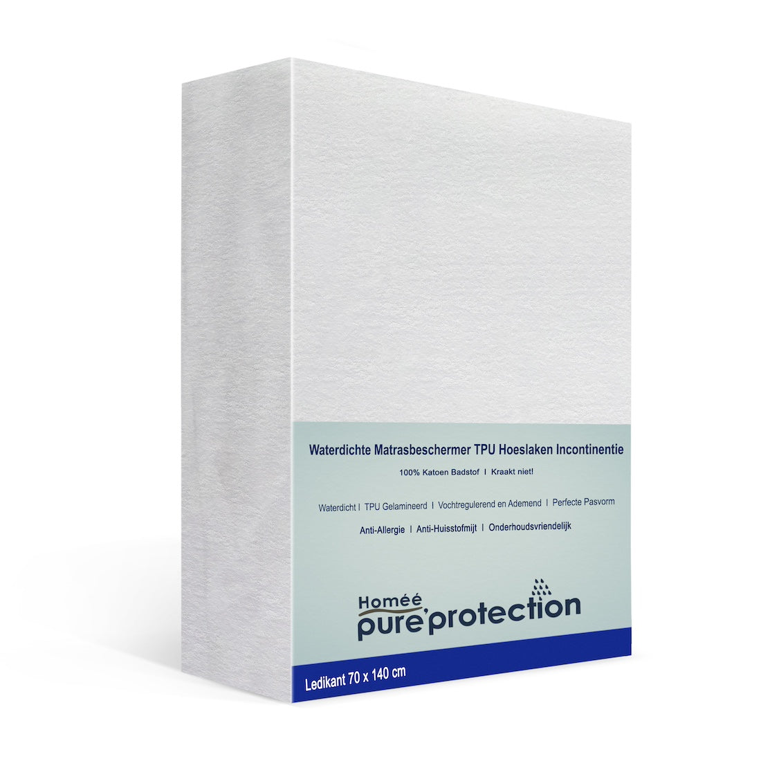 Waterdichte matrasbeschermer 70x140 van molton PU badstof - ademend, hygiënisch en duurzaam - Beterkatoen