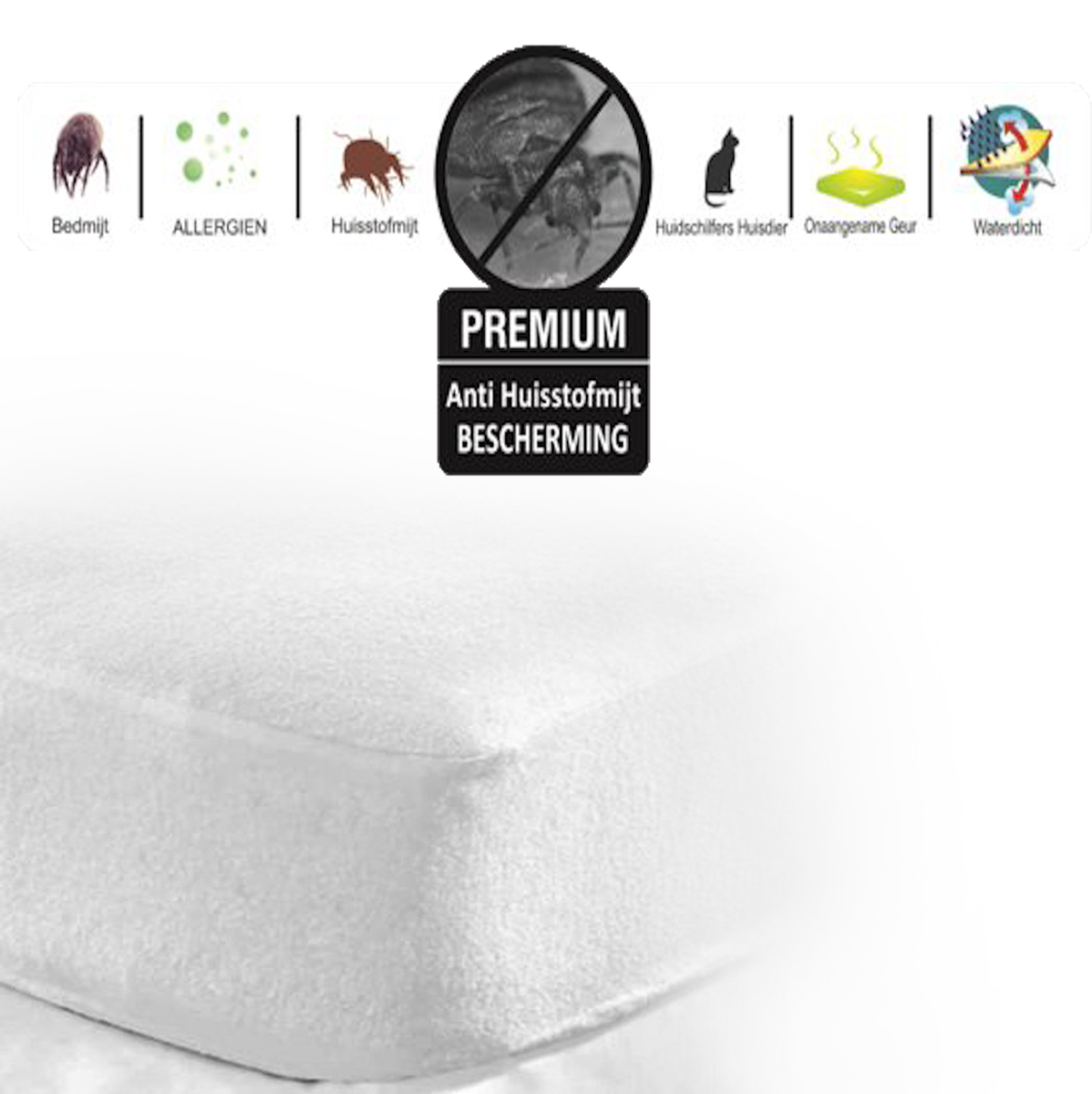 Waterdichte matrasbeschermer van molton PU badstof - ademend, hygiënisch en anti-huisstofmijt - Beterkatoen
